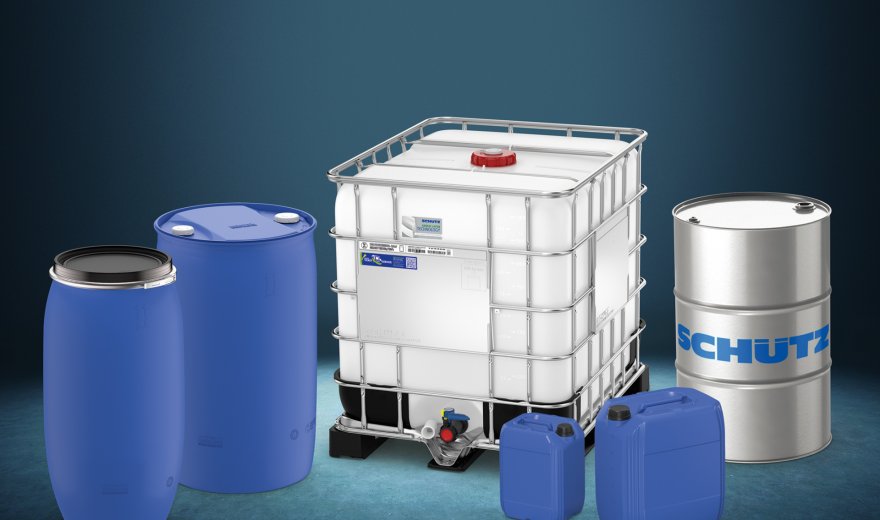 Auf der Interpack 2026 präsentiert Schütz sein umfangreiches
Portfolio an spezialisierten Verpackungslösungen aus den Bereichen IBC,
Kunststoff- und Stahlfässer sowie Kunststoffkanister.
Foto: Schütz
Auf der Interpack 2026 präsentiert Schütz sein umfangreiches Portfolio an spezialisierten Verpackungslösungen aus den Bereichen IBC, Kunststoff- und Stahlfässer sowie Kunststoffkanister. Foto: Schütz