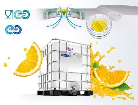 With the CC / FC Breather, Schütz is presenting a new ventilation system especially for IBCs of the Cleancert (CC) and Foodcert (FC) series.
Photo: Schütz