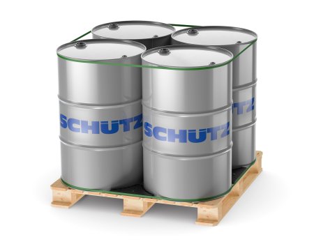Mit der Ladungssicherung Schütz Drumfix bietet der Verpackungsexperte Schütz ein neues kostengünstiges Einwegsystem für den zuverlässigen Transport von Stahlfässern. Vier Fässer – leer oder gefüllt – lassen sich mit den Drumfix-Elementen sicher auf einer Palette fixieren.
Foto: Schütz