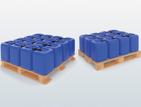 The Schütz SC1 series of jerrycans are characterised by high stability, can be stacked easily and safely and provide optimum emptying.
Photo: Schütz