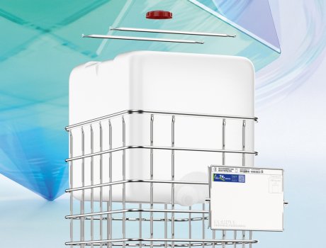 Based on the “Circular by Design” principle, Schütz develops
packaging solutions where recyclability is an integral part of the design
process The continuous optimisation of all components plays a central role
in this – from the inner bottle and steel grid to pallets and components.
Photo: Schütz Based on the “Circular by Design” principle, Schütz develops packaging solutions where recyclability is an integral part of the design process The continuous optimisation of all components plays a central role in this – from the inner bottle and steel grid to pallets and components. Photo: Schütz